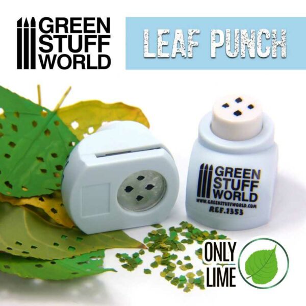 Miniature Leaf Punch Lime Light Blue Bladpons 1353