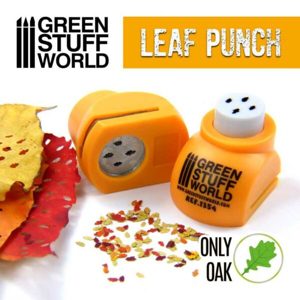 Miniature Leaf Punch Oak Orange Bladpons 1354