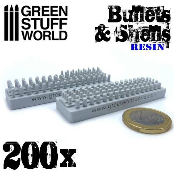 200x Resin Bullets and Shells - Kogels en Hulzen 1692