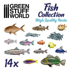 14x Resin Fish Collection - Vis Collectie 3010