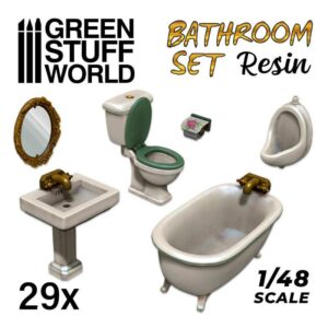 29x Resin Set Toilet and WC - Badkamer set 3057