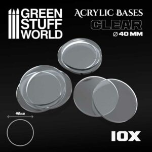 Acrylic Bases - Round 40 mm CLEAR - Doorzichtig Bases 9294