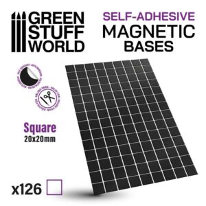 Green Stuff World Square Magnetic Sheet SELF-ADHESIVE - 20x20mm 10848