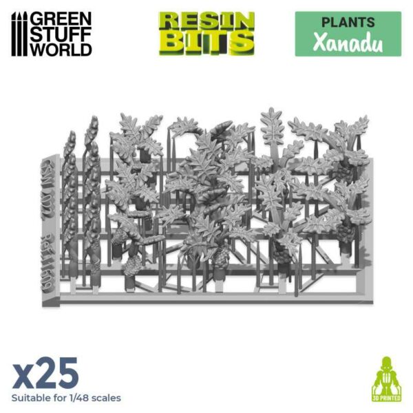 Green Stuff World Xanadu Plants 25x - 3D printed set 11609