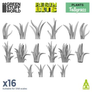 Green Stuff World TALL GRASS 16x - 3D printed set 11623