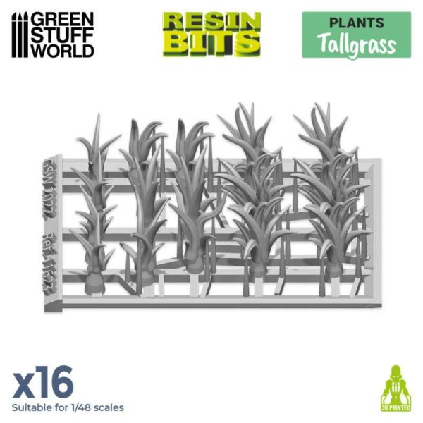 Green Stuff World TALL GRASS 16x - 3D printed set 11623