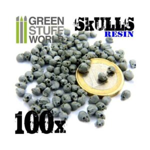 Green Stuff World 100x Resin Skulls 1343