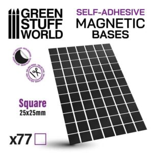 Green Stuff World Square Magnetic Sheet SELF-ADHESIVE - 25x25mm 10849