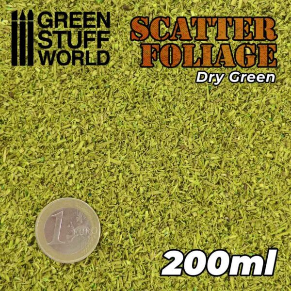 Green Stuff World Scatter Foliage - Dry Green - 200ml - Landschap materiaal 11175