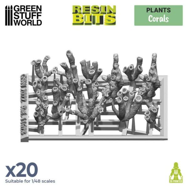 Green Stuff World Corals Koralen 20x - 3D printed set 11628