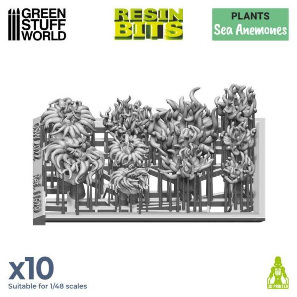 Green Stuff World Sea Anemones 10x - 3D printed set 11629