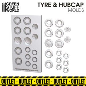 Green Stuff World Tyres and Hubcaps - Silicone Mold 3925 outlet