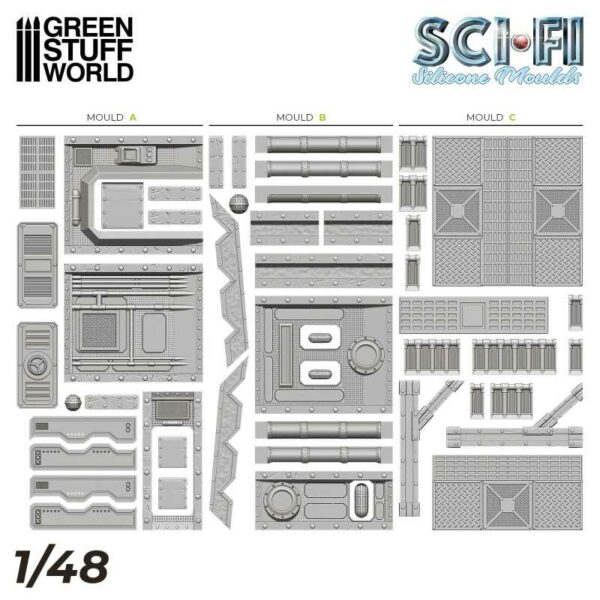 Green Stuff World Sci-Fi - Silicone Molds 4075