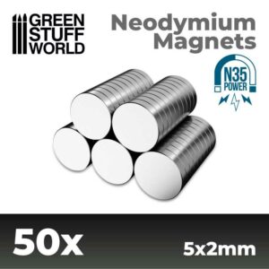 Green Stuff World Neodymium Magnets 5x2mm - 50 units (N35) 9054