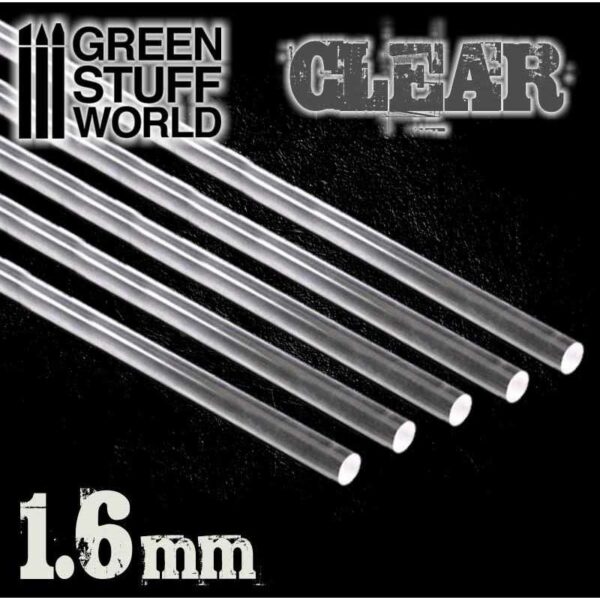 Green Stuff World Acrylic Rods - Round 1.6 mm CLEAR 9856