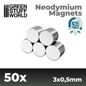 Neodymium Magnets 3x0,5mm - 50 units (N35) 9051