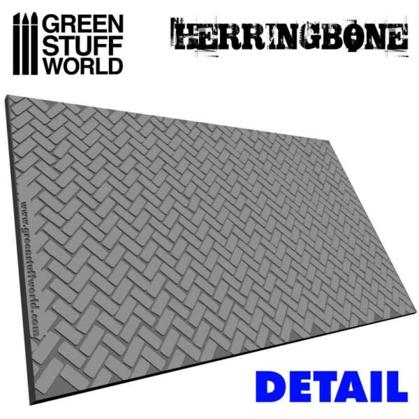 Green Stuff World Rolling Pin Herringbone 1675