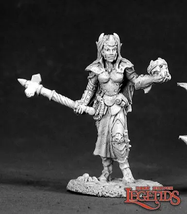 Reaper Miniatures Female Dark Elf Cleric 02524 (metal)