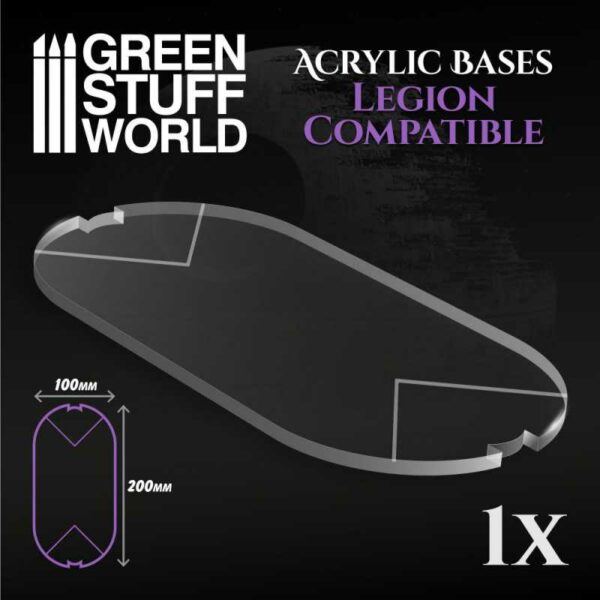 GSW Acrylic Bases - Oval Pill 100x200 mm (Legion) 11331