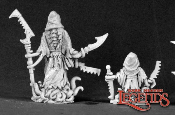 Reaper Miniatures Darkspawn Cultist and Minion Bathalian 03438 (metal)