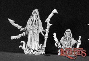 Reaper Miniatures Darkspawn Cultist and Minion Bathalian 03438 (metal)