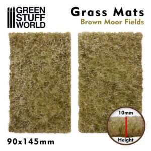 Green Stuff World Grass Mat Cutouts - Brown Moor Fields 10339