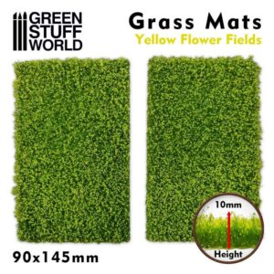 Green Stuff World Grass Mat Cutouts - Yellow Flower Field 10341