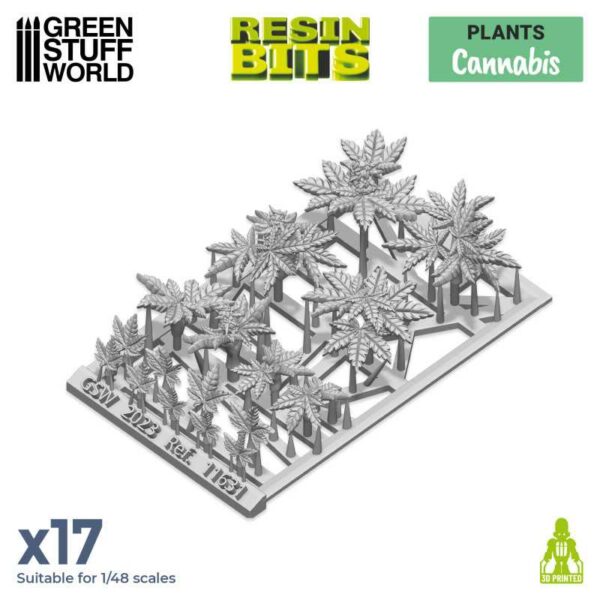 Green Stuff World 3D printed set - Cannabis 11631