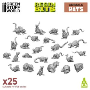 Green Stuff World 3D printed set - Small Rats 3508