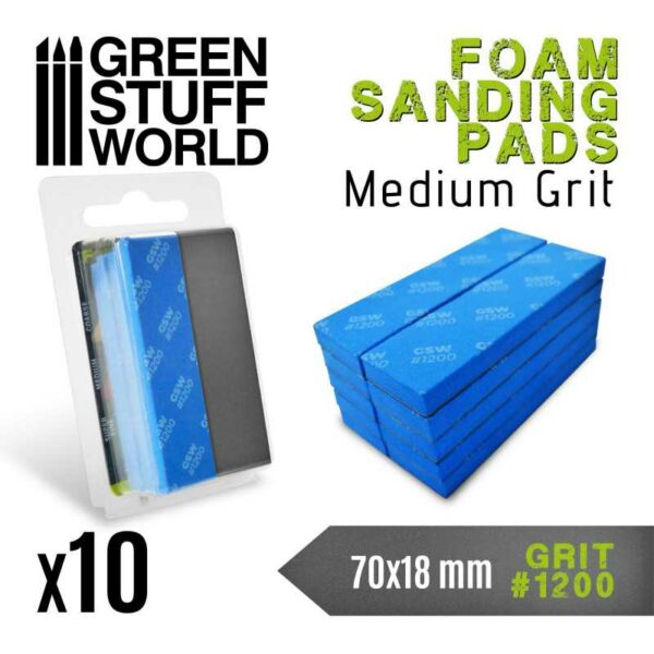 Green Stuff World Foam Sanding Pads 1200 grit 10773
