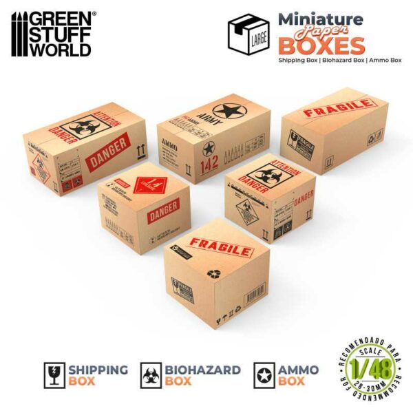 Green Stuff World Miniature Printed Boxes - Large 12476