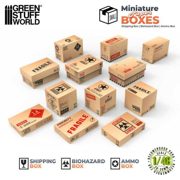 Green Stuff World Miniature Printed Boxes - Small 12478