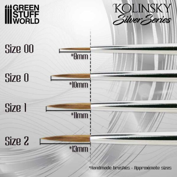GSW SILVER SERIES Kolinsky Brush Set 10193