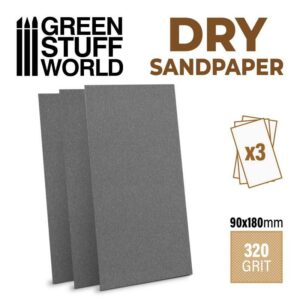 Green Stuff World SandPaper 180x90mm - DRY 320 grit 10696