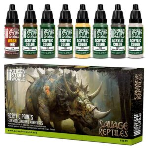 Green Stuff World GSW Paint Set - Savage Reptiles 12249