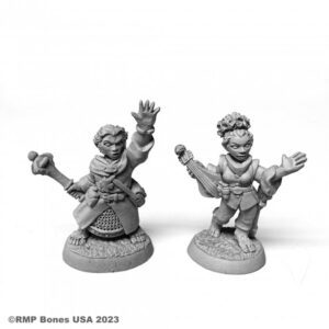 Reaper Miniatures Halfling Cleric and Bard 07103