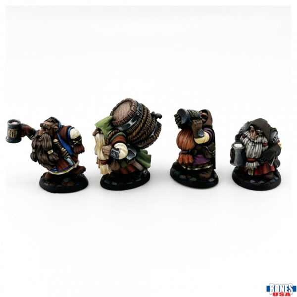 Reaper Miniatures Townsfolk Dwarven Brewmeister and Patrons (4) 30139
