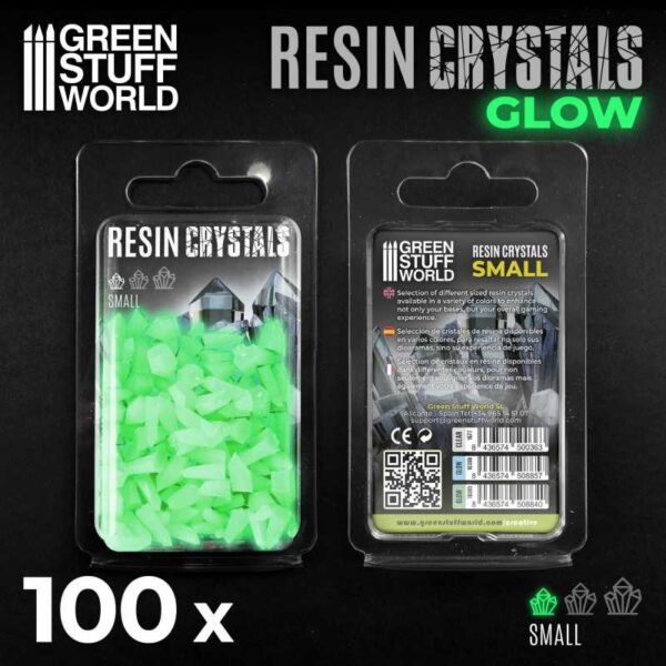 Green Stuff World GREEN GLOW Resin Crystals - Small 10385
