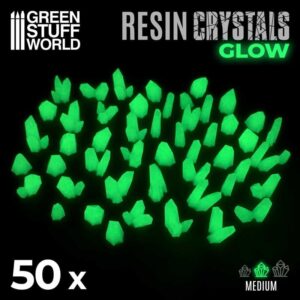 Green Stuff World GREEN GLOW Resin Crystals - Medium 10392