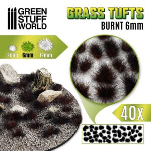 Green Stuff World Grass TUFTS - 6mm self-adhesive - BURNT 10663