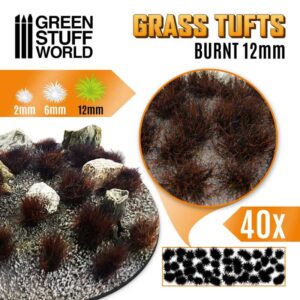 Green Stuff World Grass TUFTS - 12mm self-adhesive - Burnt 10667