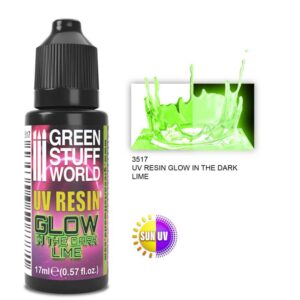 Green Stuff World UV RESIN 17ml LIME - Glow in the Dark 3517