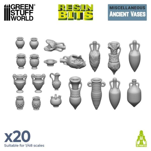 Green Stuff World 3D printed set - Ancient Vases 12359