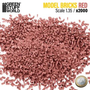 Green Stuff World Miniature Bricks - Red x2000 1:35 9207