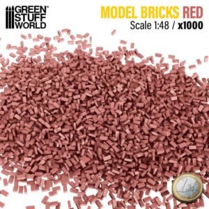 Green Stuff World Miniature Bricks - Red x1000 1:48 9208
