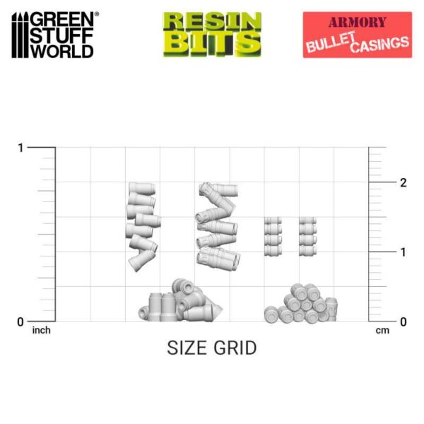 Green Stuff World 3D printed set - Bullet Casings 37x 12360