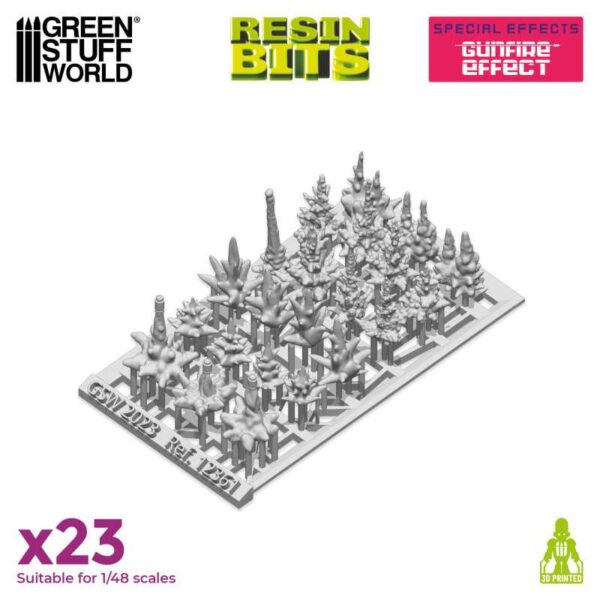 Green Stuff World 3D printed set - Gunfire Effect 23x 12361