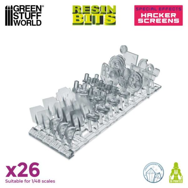 Green Stuff World 3D printed set - Hacker Screens 26x 12366