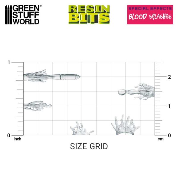 Green Stuff World 3D printed set - Blood Splashes Effect 40x 12368