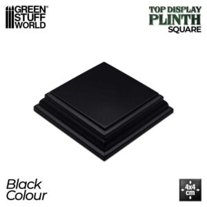 Green Stuff World Square Wood display bases 4x4 cm - Black 4986